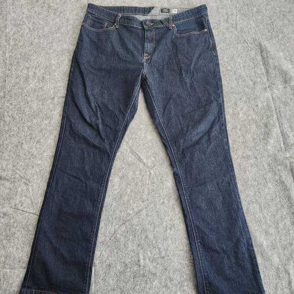 Volcom Vorta Slim Straight Fit Jeans Men's 38 Blue Denim Skate Streetware Y2K - Picture 1 of 15
